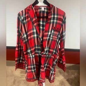 Victorias Secret never worn plaid jumpsuit XL